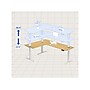 FlexiSpot E7 76"W Electric L-Shaped Adjustable Bamboo Top Standing Desk, White (E7LW557624BAM)~#|#~9EEDB454-3EB4-466D-89A257158A54F924_sc7