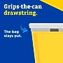 Glad 13 Gallon Drawstring Kitchen Trash Bag, Fresh Clean Scent, Gray, 110 Total Bags (22656)~#|#~9F0D16F5-5FD6-4031-8DB9C93D40B6F6F8_sc7