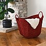 Household Essentials Woven Storage Wicker Basket with Handles, Red (ML-4124)~#|#~9F20D37B-5CED-4C86-9B9A91E2BD325F06_sc7