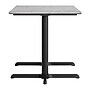 Flash Furniture Acadia Wooden Dining Table with X-Bases, 30"D x 48"W, Gray Faux Concrete/Black Base (ST3048CGT2230)~#|#~9F67496A-BC96-4BCA-B0AF6EAE8A443C3E_sc7
