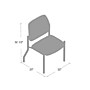 Boss Armless Guest and Reception Area Chair, Black (B9595AM-BK)~#|#~9F9BC92F-C643-4A0D-AF21BE1B068EB230_sc7