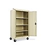 Alera® Mobile Storage Cabinet, Putty, 3-Shelf, 66"H x 36"w x 24"D~#|#~s0205350_sc7