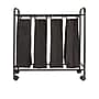 Household Essentials 4-Section Rolling Laundry Sorter, Polyester, Black (HE1112)~#|#~9FCDEF60-00DB-496E-85B918BD2C912095_sc7