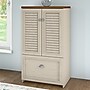Bush Furniture Fairview Storage Cabinet with Drawer, Antique White/Tea Maple (WC53280-03)~#|#~9FDE4A3C-B059-4B04-8C98F7E33F168110_sc7