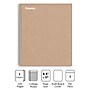 Staples Premium 1-Subject Notebook, 8.5" x 11", College Ruled, 100 Sheets, Brown (TR52121)~#|#~A003F5D5-83DC-4E4E-BFFF4BD37D539330_sc7