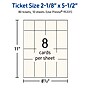 Avery Integrated Cards, 2-1/8" x 5-1/2", Matte Ivory, 80/Pack (95331)~#|#~A02410E0-74AD-4E17-BE75B389B94901B2_sc7