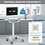Mount-It! MedHub Mobile Medical Cart Workstation with Monitor Mount and Locking Caster Wheels, White/Grey (MI-16015)~#|#~A04F978F-E55C-40D7-BB57ADD610D485CC_sc7