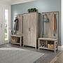 Bush Furniture Key West 66" Hall Tree with Shoe Storage Bench, Washed Gray (KWS166WG-03)~#|#~A0651DC5-B3E5-4981-97E47D1B60B6946F_sc7