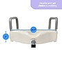 Medline Light Easy Locking Raised Toilet Seat with Arms, 5" H, 400 lb.Capacity, White (G4-602KRX1)~#|#~A0B18E72-67AB-409A-B3E7D39AE30F39F5_sc7