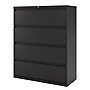 Staples Heavy Duty 4 Drawer Lateral File Cabinet, Letter/Legal Size, 52.36"H x 42"W x 18.62"D, Black (59621/17460)~#|#~A1181B14-73A2-4667-805CFED8212530F9_sc7