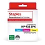Staples Remanufactured 933 Ink Cartridges Cyan/Magenta/Yellow Standard Yield Replacement for HP 933 (3-Pack)~#|#~A11EFE41-22BC-4559-BDA75CFBDDD3FA9E_sc7