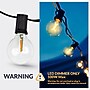 Newhouse Lighting Globe Party LED String Lights w/ Wireless Remote Dimmer, 50 ft., Black (PSTRINGLEDDIM)~#|#~A12EE745-5C84-4CDF-928FF4B6B4CAE4DE_sc7