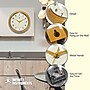 Infinity Instruments Round Retro Saffron Wall Clock, Aluminum, 15" (10940SY-15)~#|#~A1747B09-EB78-419C-8621310E88740E08_sc7