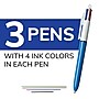 BIC 4-Color Retractable Ballpoint Pens, Medium Point, 1.4mm, Assorted Ink, 3/Pack (14540)~#|#~A177591E-BED7-4561-B9FB2A82CE66E0E0_sc7