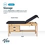 Viva Comfort Aristo Wood Physician Adjustable Exam Table with Shelf, 2 Drawer Cabinet, Paper Holder, 500 lb. Capacity, Black~#|#~A17D70A5-486D-4C3D-B04C00C9B2F7269D_sc7