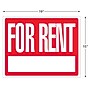Cosco Corrugate For Rent Outdoor Sign Kit, 19" x 15", Red/White (098538)~#|#~A18407A2-14C5-4D5C-B831D5E0D2BD0E3D_sc7