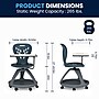 Flash Furniture Plastic Mobile Desk Chair, Dark Gray (YUYCX019DG)~#|#~A1969389-5090-4D2D-994BCED4E0AC138D_sc7
