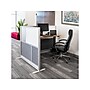 Luxor Workflow Series 5-Panel Modular Room Divider System Add-On Wall with Whiteboard, 48"H x 70"W, Gray/Silver~#|#~A1E585DC-3D9B-44FC-A2DD98C8FFA2688C_sc7