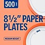 Perk 8.5 Inch Paper Plates, 500 Count Bulk, Medium-Weight Microwave Safe Disposable Plates for Everyday Use & Parties~#|#~A1E906BB-35F1-4BA4-88A2798BA938474D_sc7