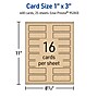 Avery Business Cards, 1" x 3", Matte Kraft Brown, 400/Pack (95283)~#|#~A224F416-B2A5-41B9-994F3F08BF7264F9_sc7