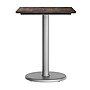 Flash Furniture TopGuard 30" x 24" Rectangular Wood Dining Table with Round Base, Dark Brown/Silver Base (ST2430WBRTR18S)~#|#~A25455ED-9794-44F8-B03506FA6ADB1714_sc7