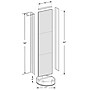 Azar Displays 60” x 16” Two-Sided Pegboard Floor Display w/ C-Channel Sides on Revolving Round Studio Base, Orange (700788-ORG)~#|#~A28E829F-75BA-4810-9CAC598996F65B4F_sc7