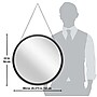 Infinity Instruments Franc II Black Plastic Framed Wall Mirror, 22" (20209BK)~#|#~A28F90F9-8684-4F69-9E26A3027573047B_sc7
