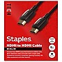 Staples TECH 6 ft. HDMI to HDMI Audio/Video Cable, Male to Male, Black (ST62477)~#|#~A2946005-AA6D-40DF-981CD4CDA5C51C96_sc7