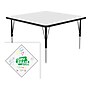 Correll Square Activity Table, 48" x 48", Height-Adjustable, Frosty White/Black (A4848DE-SQ-80)~#|#~A300A279-C3D4-4B2E-AF119B9620FC9870_sc7