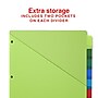 Staples Large Tab Plastic Two-Pocket Insertable Dividers, 8-Tabs, Multicolor (ST62971)~#|#~A307E314-DB50-4664-B2D8AA5A20A02533_sc7