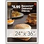 Staples 24" x 36" Plastic Poster Frame, Silver (PPFRM-2436-SLV)~#|#~A32F56BD-49C2-4528-810ADD4D91556229_sc7