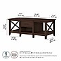 Bush Furniture Key West 47" x 24" Coffee Table, Bing Cherry (KWT148BC-03)~#|#~A331CC7D-C413-4EC2-83F6BDD704834C26_sc7