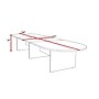 Regency Legacy 168"W x 52"D Racetrack Shaped Conference Table With Grommet, Ash Grey (LCTRT16852AG)~#|#~A34716F3-BC2A-4D83-B5AEFC974AEEA326_sc7