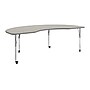 Flash Furniture Wren Kidney Activity Table, 96" x 48", Height Adjustable, Light Gray Top/Silver Frame (XUA4896KDLGTAC)~#|#~A3538E1E-75B9-4E08-9F29E368DEA69362_sc7