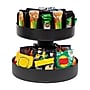 Mind Reader Plastic 2-Tier Snack Tray Carousel Countertop Organizer, Black (SNACKCAR-BLK) ~#|#~A3755F0F-F20C-46A7-BC03769BB4659B6B_sc7