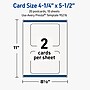 Avery Rectangle Rounded Corners Matte Blank Card, White, 20/Pack (19479399775)~#|#~A393A5B7-EC92-4CBE-B61C2E93EEC01D1D_sc7