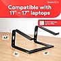 Staples TECH Aluminum Laptop Stand, Black, 11" x 10", Ergonomic Cooling Riser for Notebook/MacBook/PC~#|#~A3BE6F30-12F4-42E3-898488BD876789FA_sc7