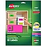 Avery Sure Feed Laser/Inkjet ID Labels, 2 x 4, Assorted Neon, 120 Labels/Pack (6481)~#|#~A41BC111-7C13-491E-B641F7B27BE5598C_sc7