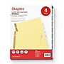 Staples Large Tab Insertable Paper Divider, 8 Tabs, Buff with Clear Tabs, 4 Sets (13516/14482)~#|#~A43DD2B6-EA3D-4A5D-9C0DD9087D3B4883_sc7