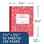 Roaring Spring Paper Products 1-Subject Composition Notebooks, 7.75" x 9.75", Wide Ruled, 50 Sheets, Red (ROA77922)~#|#~A43ECC4E-F81E-42B2-ABFED163B935F950_sc7