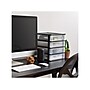 Iris 4-Drawer Desktop Unit, Black/Translucent White (587023)~#|#~A4406ED6-1C7E-4112-8AD51E8574A517A2_sc7