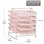 Mind Reader 5-Tier Stackable Paper Desk Tray Organizer, Metal, Pink (5TPAPER-PNK)~#|#~A4519DD6-4788-4B68-A5C06DC6C8E9AF44_sc7