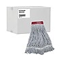 Boardwalk® Mop Head, Floor Finish, Wide, Rayon/polyester, Large, White/blue, 12/carton~#|#~A476C55B-30B2-4EEE-86CBBC893D280FE0_sc7