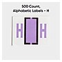 Smead BCCR Color Coded Alphabetic Labels, H, Lavender, 500/Roll (67078)~#|#~A50C27FD-10D4-4EF9-A84FB358E23653CA_sc7