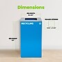Alpine Industries Steel Recycling Bin with Square Open Lid, 29 Gallon, Blue (ALP4450-KIT-BLU-S-RE)~#|#~A50E355C-FA6B-4AC0-8B29E33342C76051_sc7