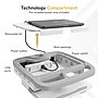 Mount-It! MedHub Powered Height-Adjustable Medical Cart Workstation with Power Kit & Built-In Power Strip, White/Gray (MI-16056)~#|#~A5158102-3481-4117-A043546F6266154B_sc7