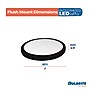 Bulbrite 7" Round 14-Watt 3000K LED Flush Mount Light, 1150 Lumens, Black (773605)~#|#~A51DA7CE-5DD5-4D8D-A4E9E20EE0C8C9D5_sc7