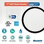 Bulbrite 7" Round 14-Watt 3000K LED Flush Mount Light, 1150 Lumens, Black (773605)~#|#~A5761370-59CA-4F52-AC3739AEC73F6481_sc7