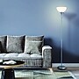 Newhouse Lighting Henry 71" Silver Floor Torch Lamp with Round Shade (NHFL-HE-SI)~#|#~A588C027-42C6-479C-A9A4D60009F96E87_sc7