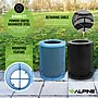 Alpine Industries 4460 Steel Mesh Outdoor Trash & Recycling Bin Combo with Flat Lid and Liner, 36 Gallon, Black/Blue~#|#~A5B03764-920F-41BD-95185C278A060258_sc7